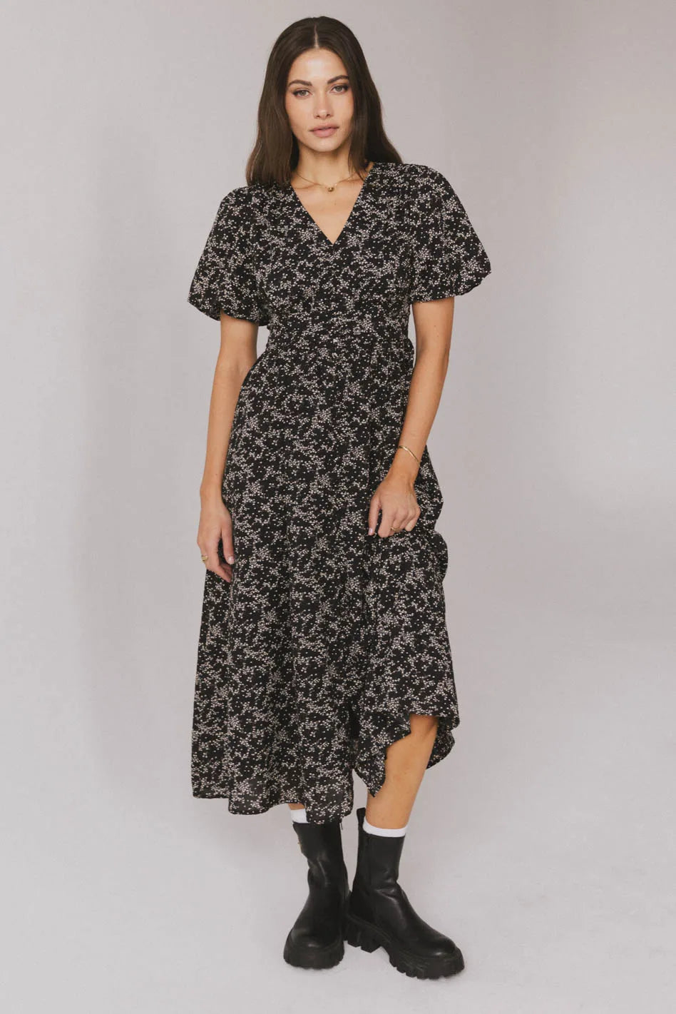 Elladine Floral Midi Dress - FINAL SALE