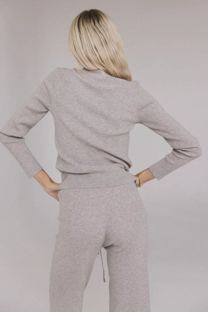 Evelise Ribbed Cardigan in Grey - FINAL SALE