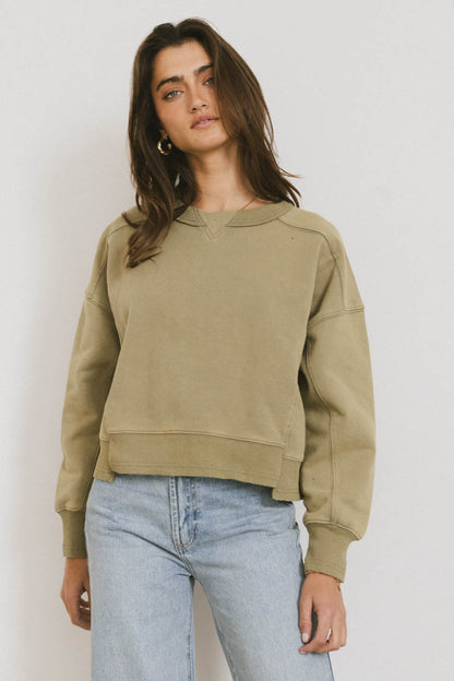 Aarti Sweatshirt in Olive - FINAL SALE