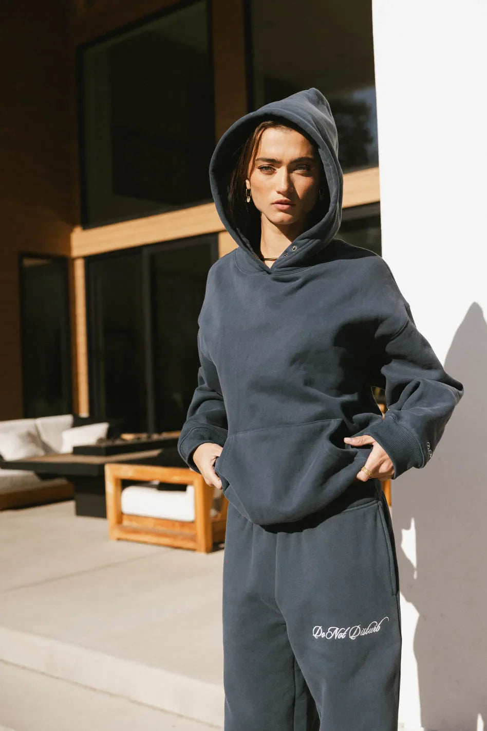 Do Not Disturb Sweatshirt in Navy - FINAL SALE