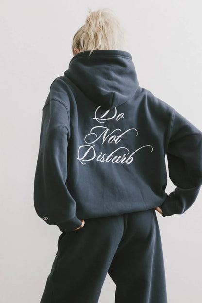 Do Not Disturb Sweatshirt in Navy - FINAL SALE