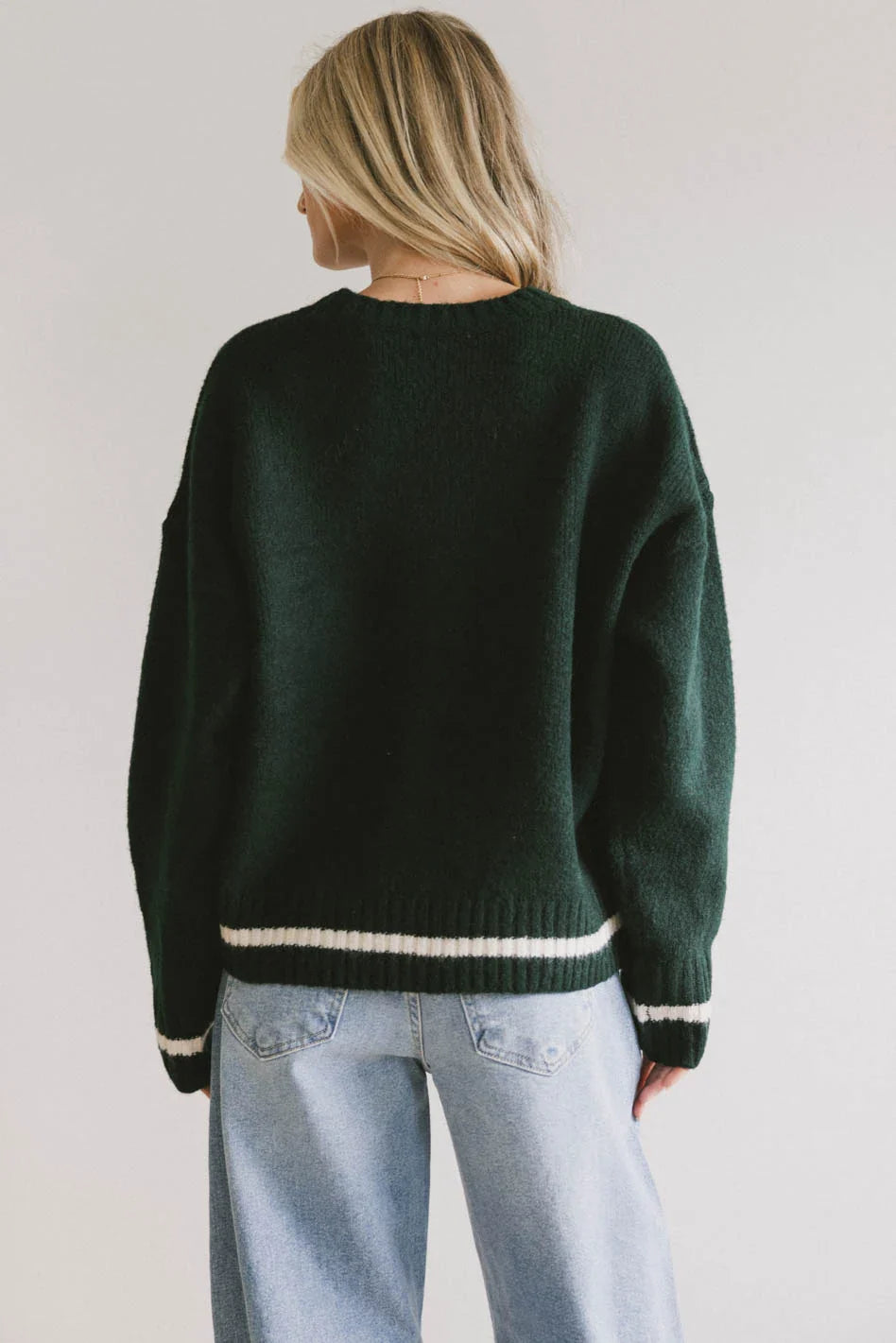 Apres Graphic Sweater in Hunter Green - FINAL SALE