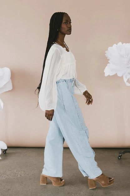 Frankie Sheer Peplum Blouse - FINAL SALE