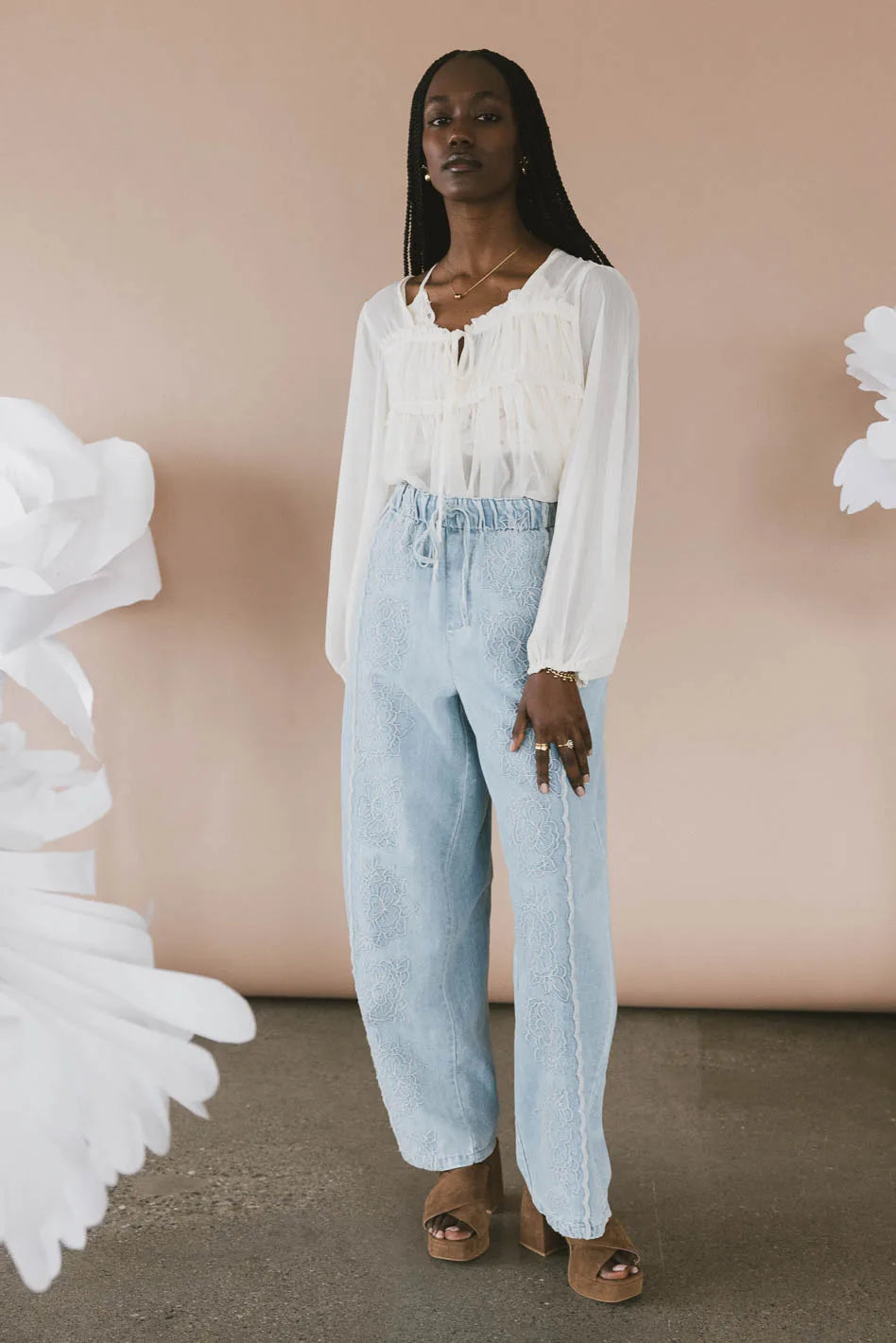 Frankie Sheer Peplum Blouse - FINAL SALE