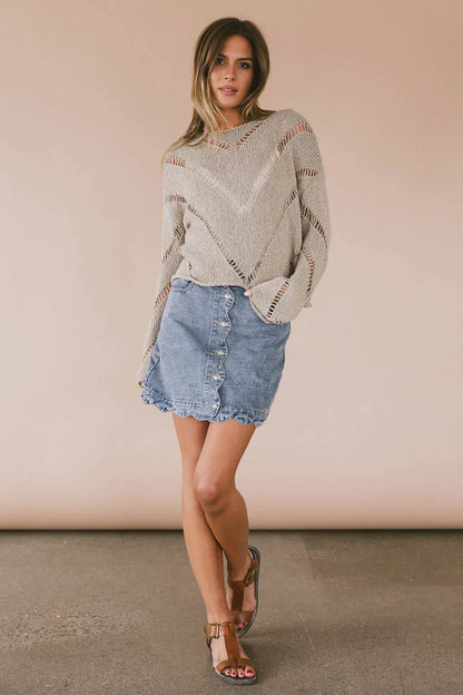 Breezy Knit Sweater in Taupe - FINAL SALE