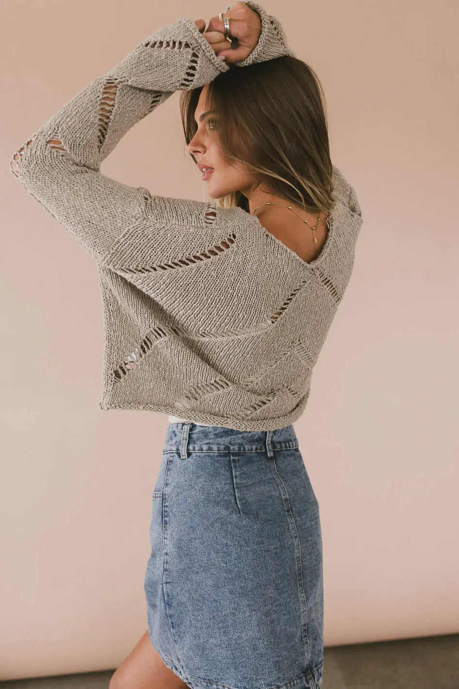 Breezy Knit Sweater in Taupe - FINAL SALE