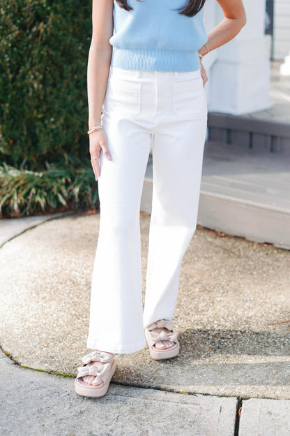 Just Black Patch Pocket Wide Leg Jeans