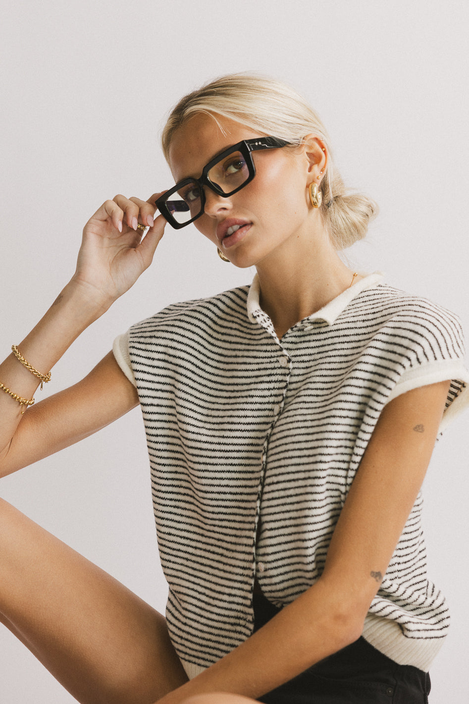 Clark Cardigan in White - FINAL SALE