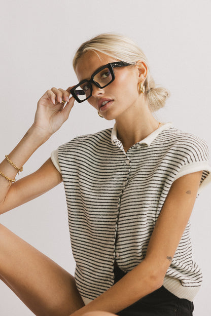 Clark Cardigan in White - FINAL SALE