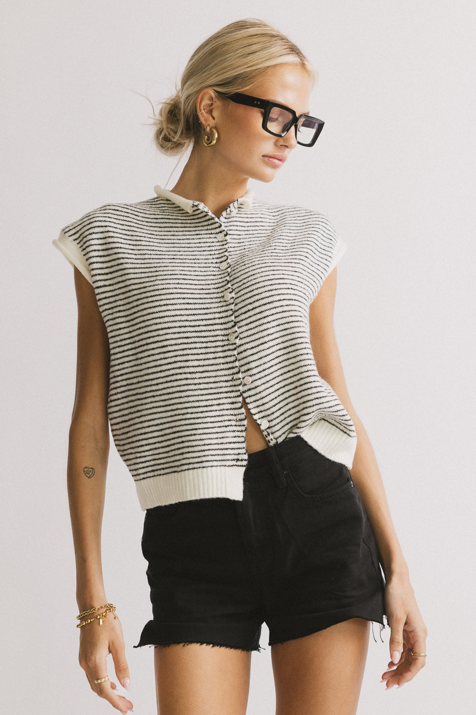 Clark Cardigan in White - FINAL SALE