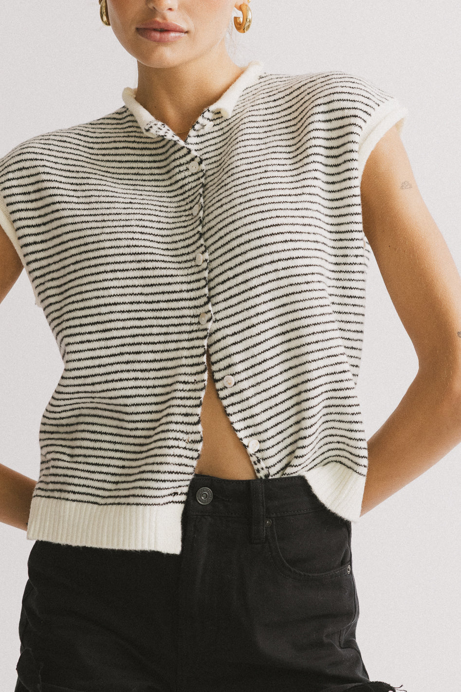 Clark Cardigan in White - FINAL SALE