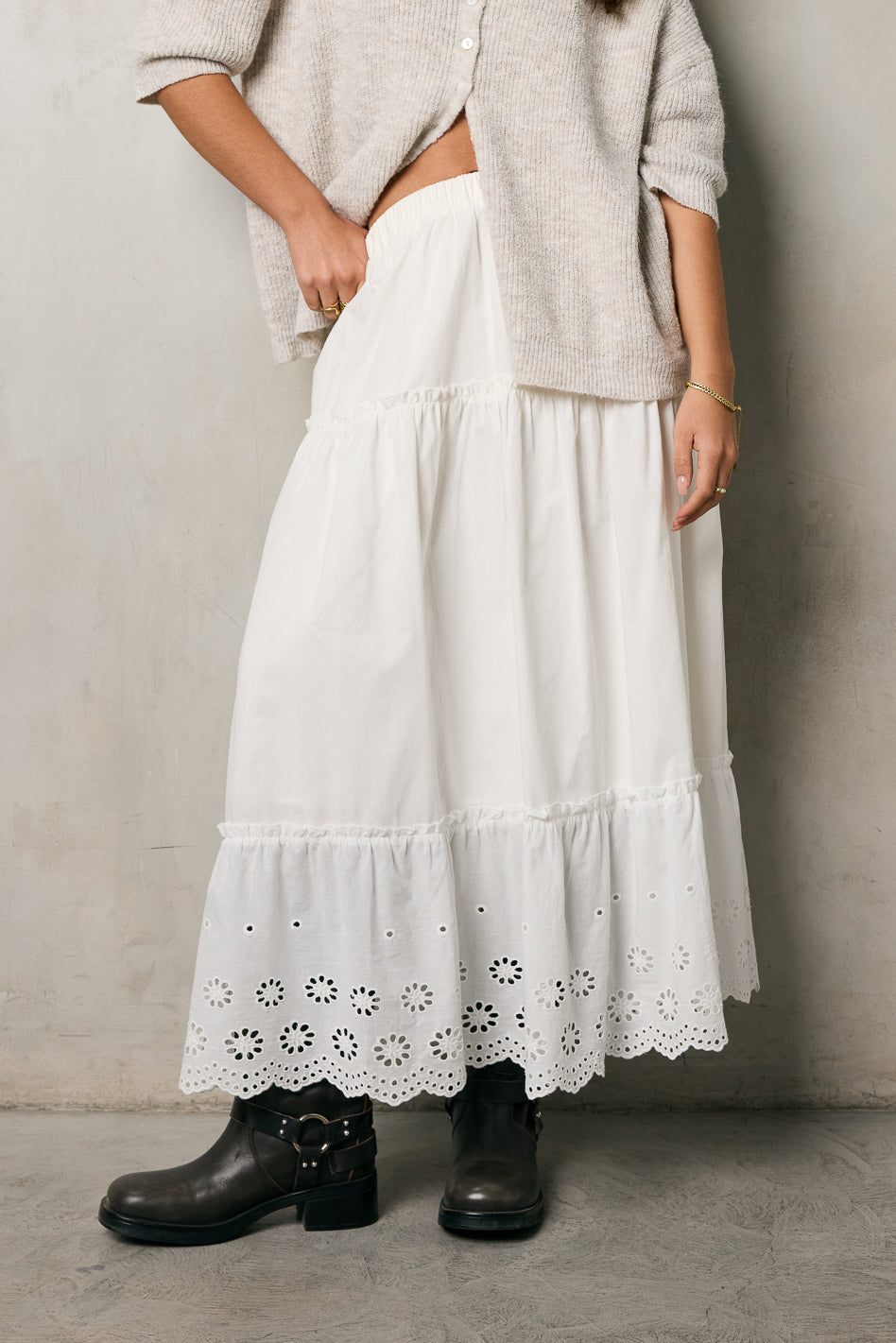 Bay Side Tiered Midi Skirt - FINAL SALE