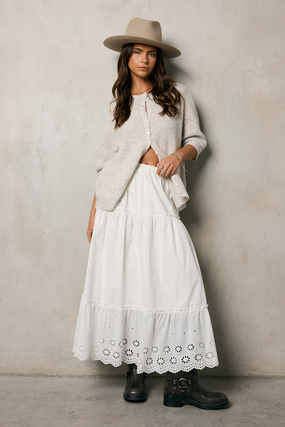 Bay Side Tiered Midi Skirt - FINAL SALE