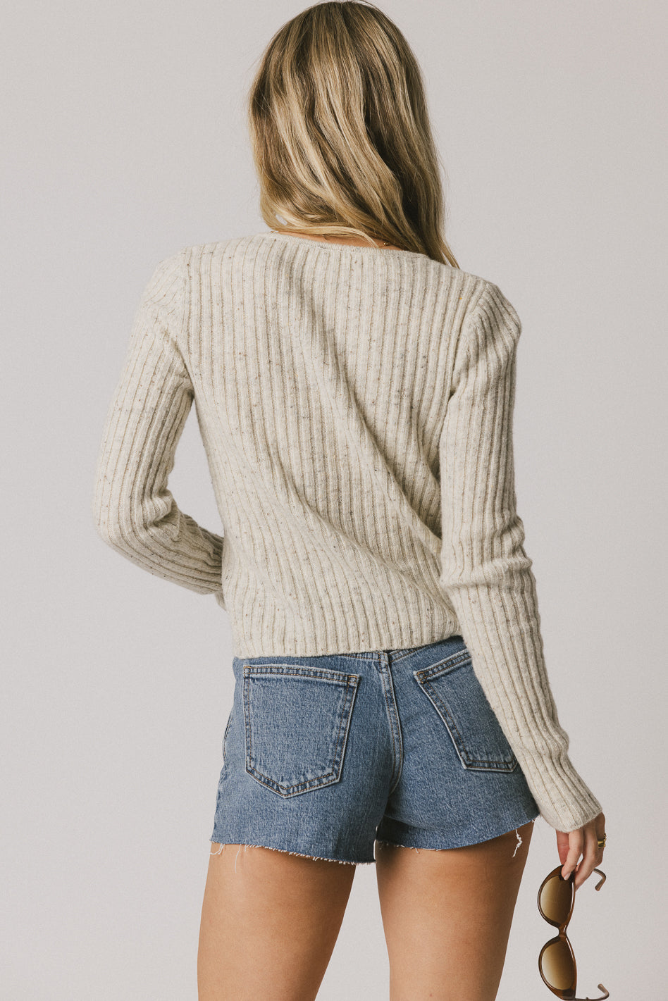 Hellen Knit Cardigan in Oatmeal - FINAL SALE