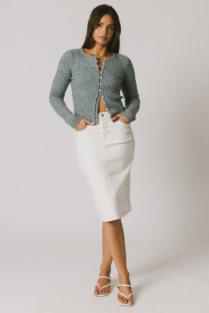 Hellen Knit Cardigan in Blue - FINAL SALE
