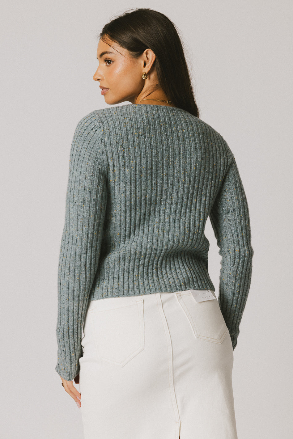 Hellen Knit Cardigan in Blue - FINAL SALE