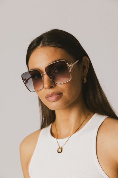 Brecken Oversized Sunglasses in Grey