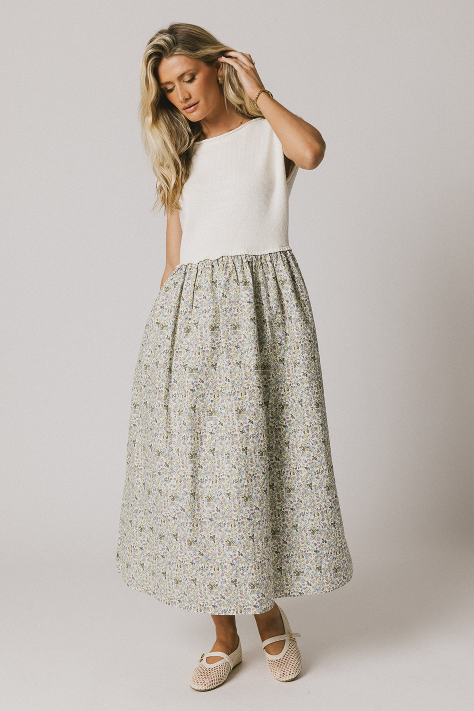 Celeste Floral Sweater Dress - FINAL SALE