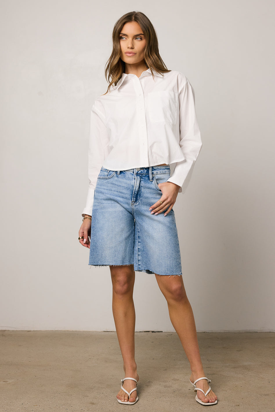 Alina Mid Rise Bermuda Shorts - FINAL SALE
