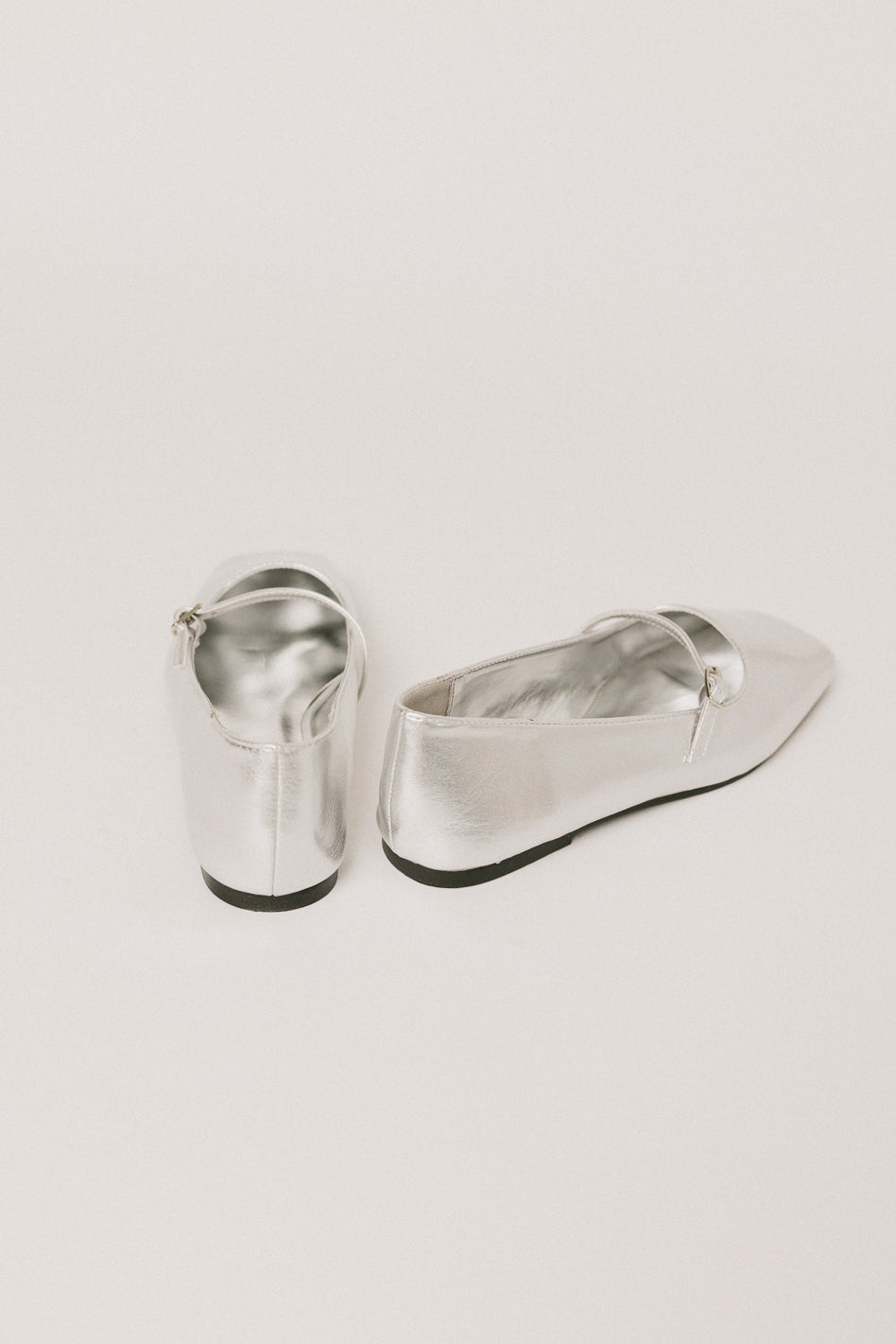 Adele Silver Ballet Flats - FINAL SALE