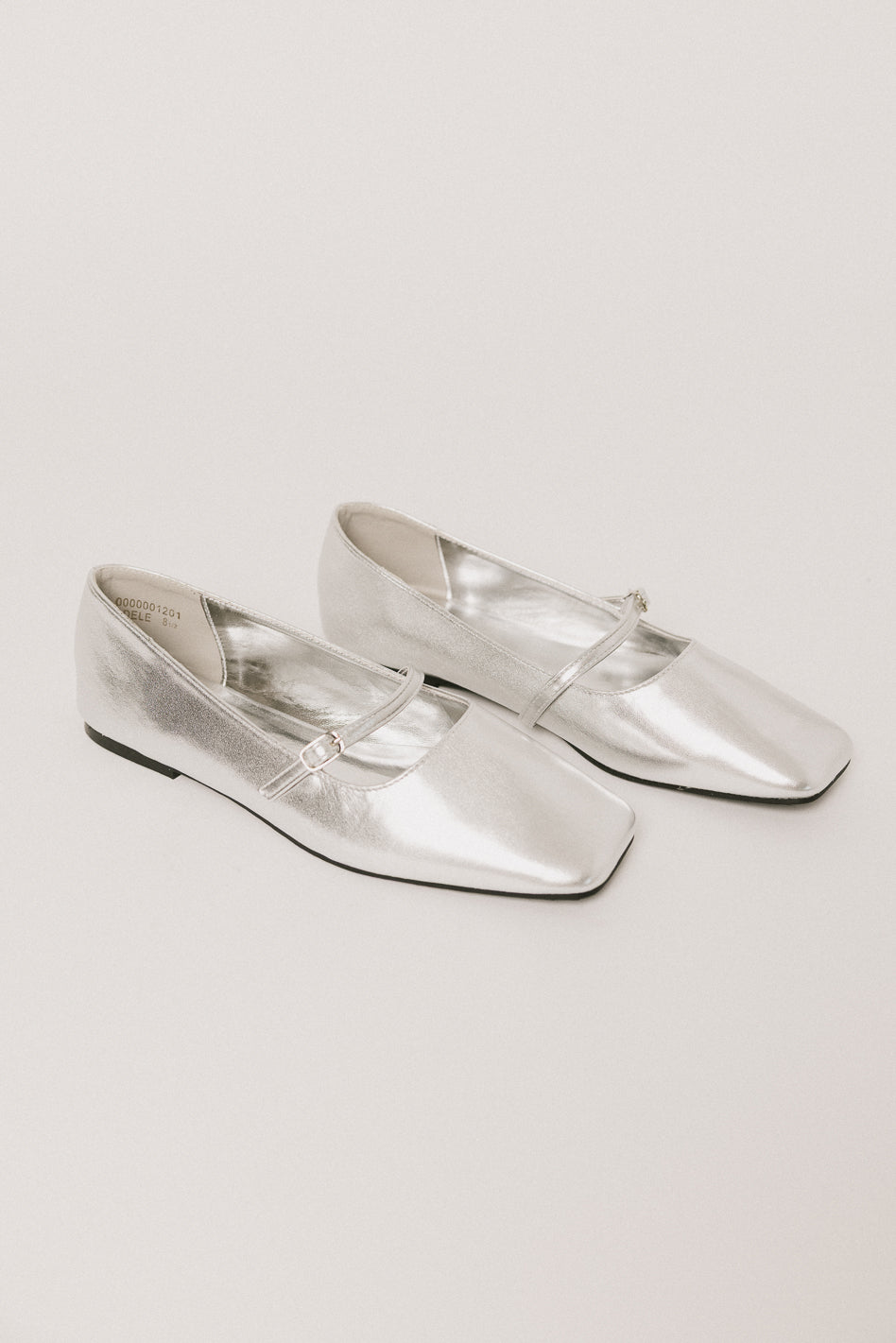 Adele Silver Ballet Flats - FINAL SALE