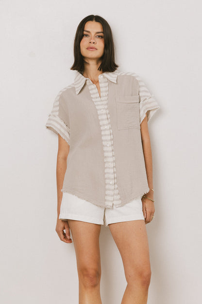 Easton Mixed Media Blouse - FINAL SALE