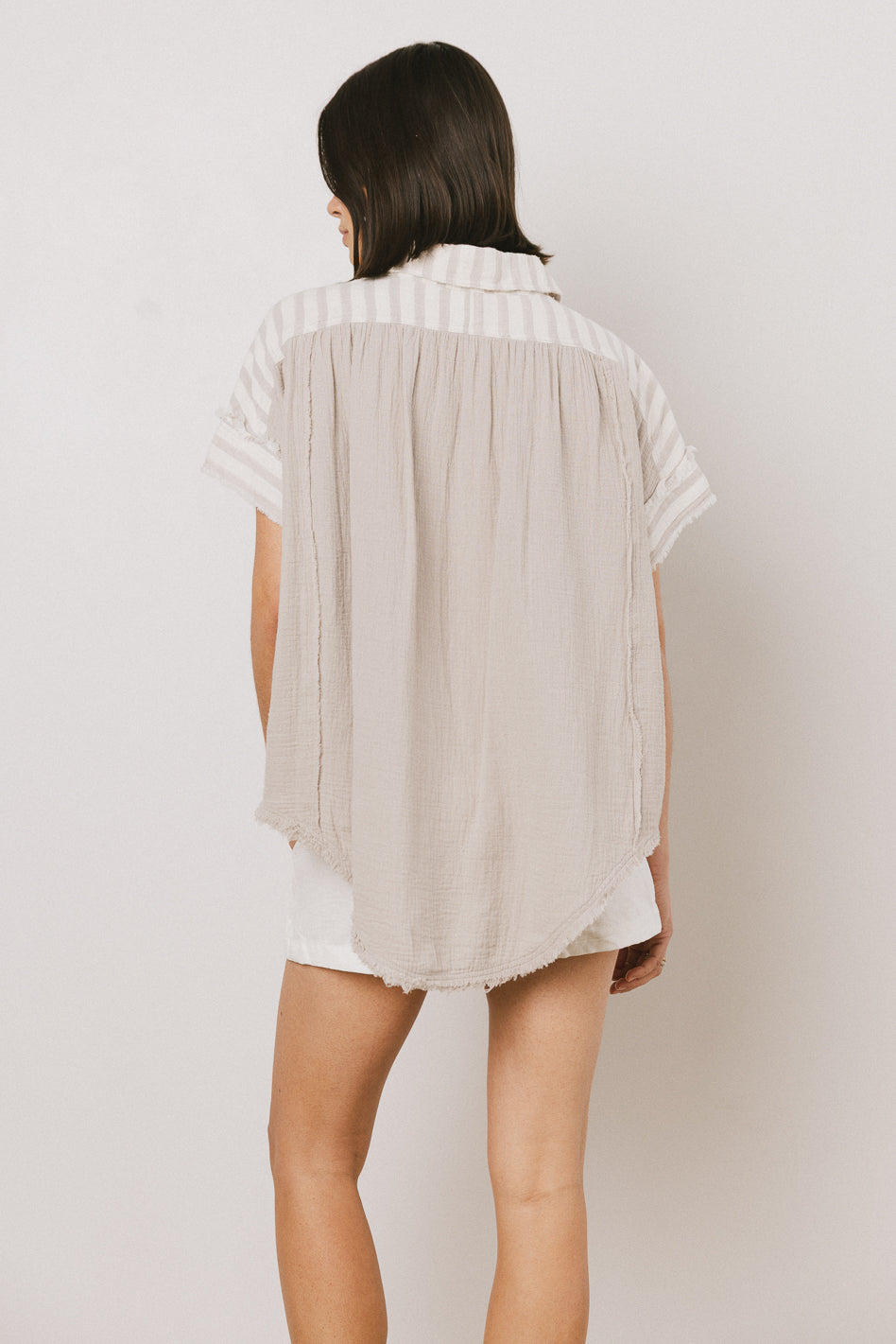 Easton Mixed Media Blouse - FINAL SALE