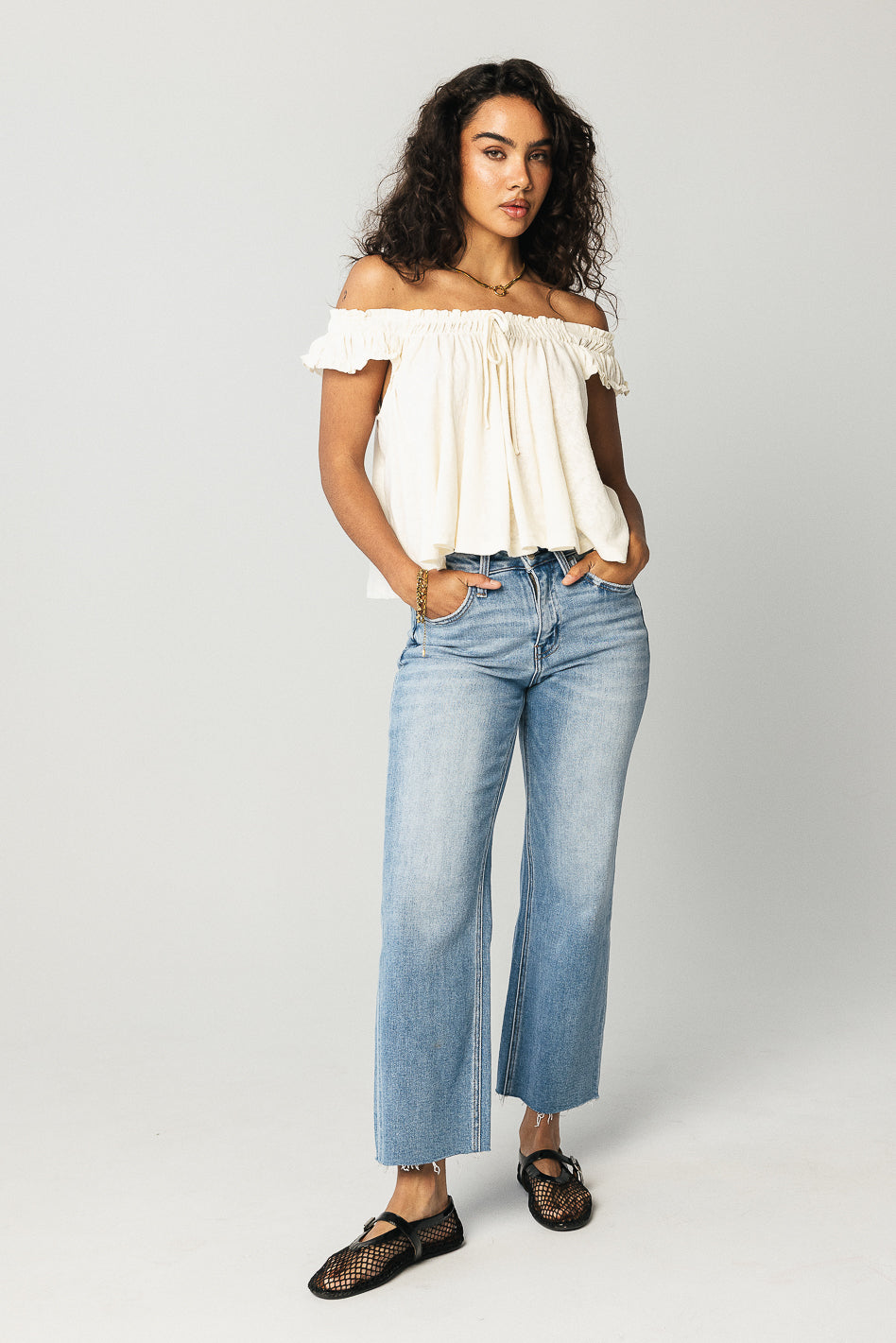 Casey Relaxed Top in Cream - FINAL SALE