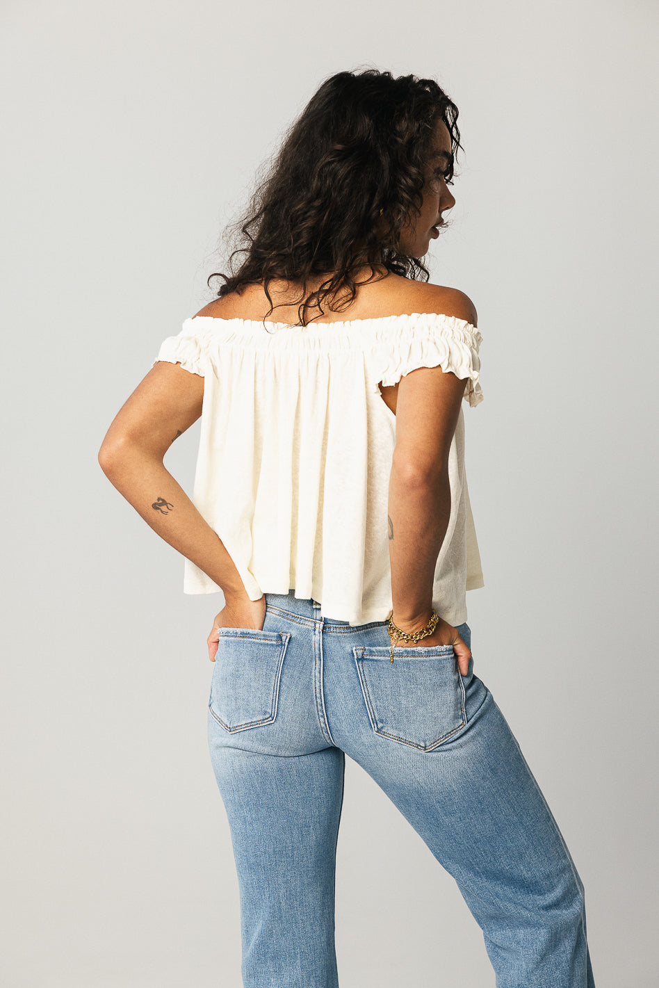 Casey Relaxed Top in Cream - FINAL SALE