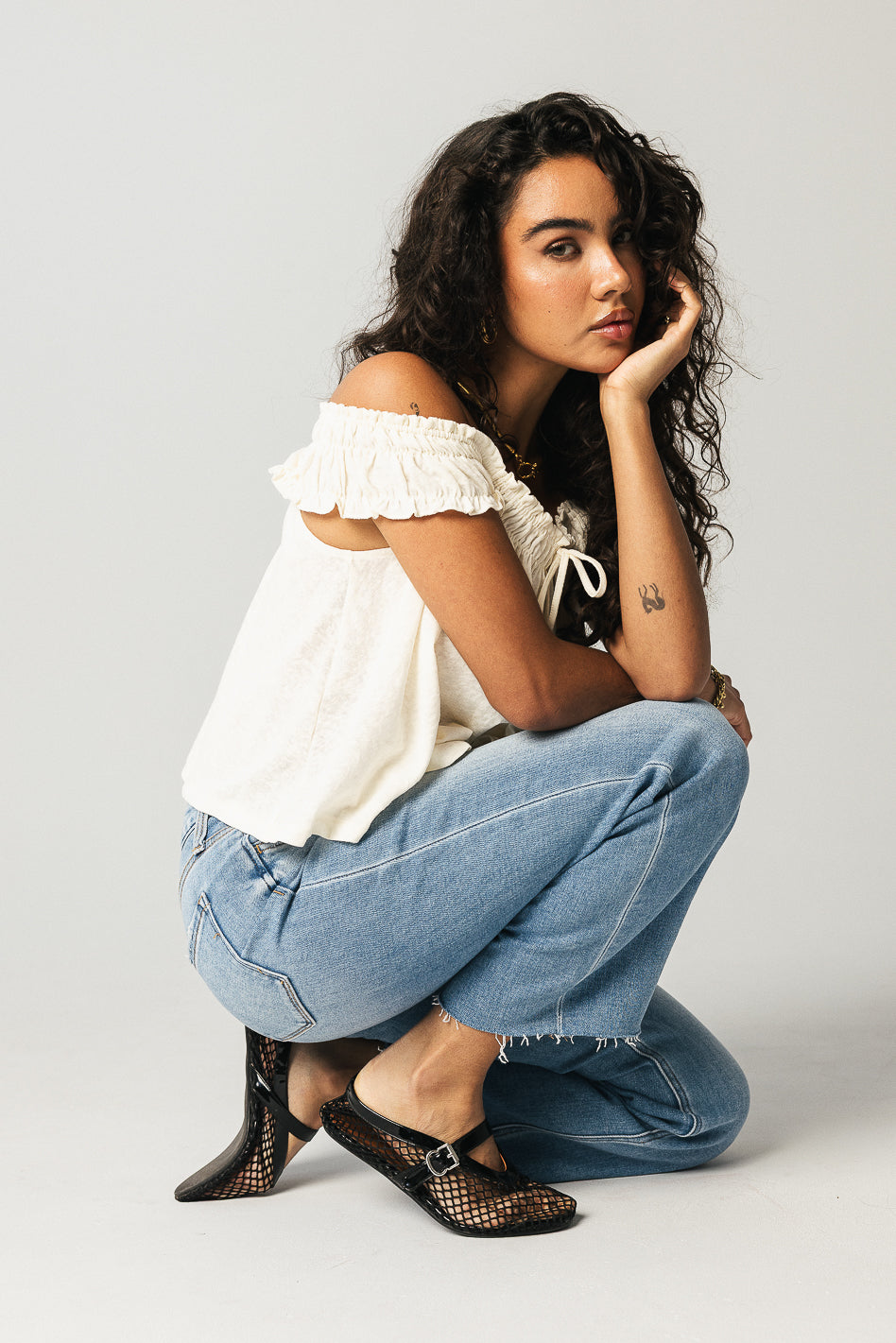 Casey Relaxed Top in Cream - FINAL SALE