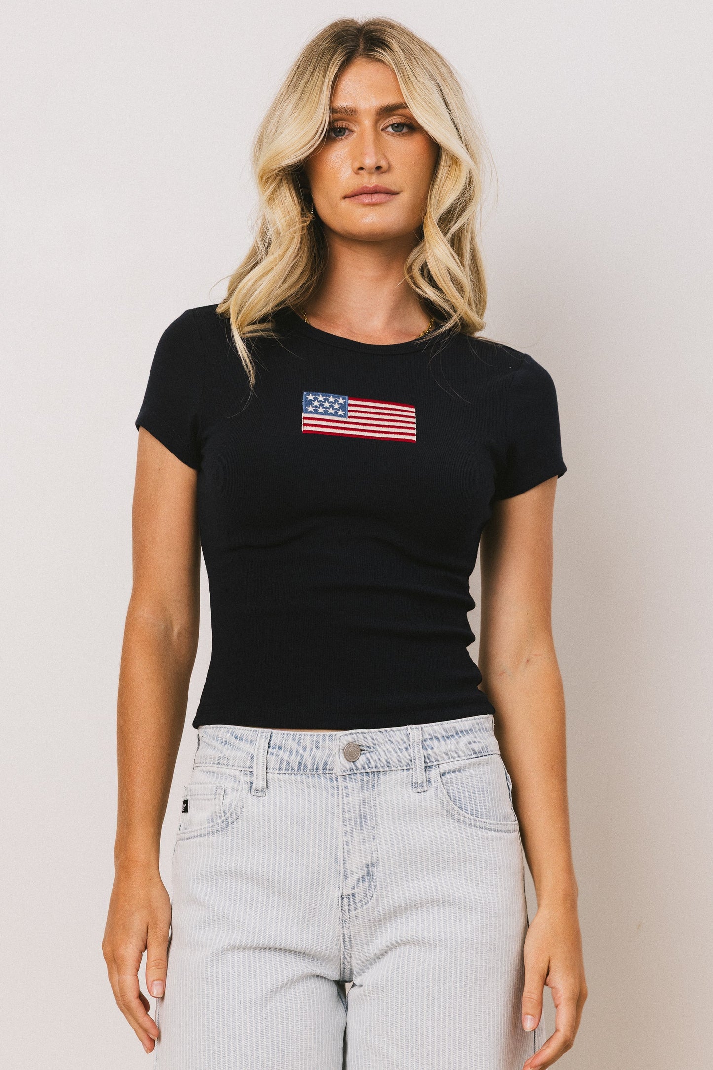 American Flag Tee in Navy - FINAL SALE