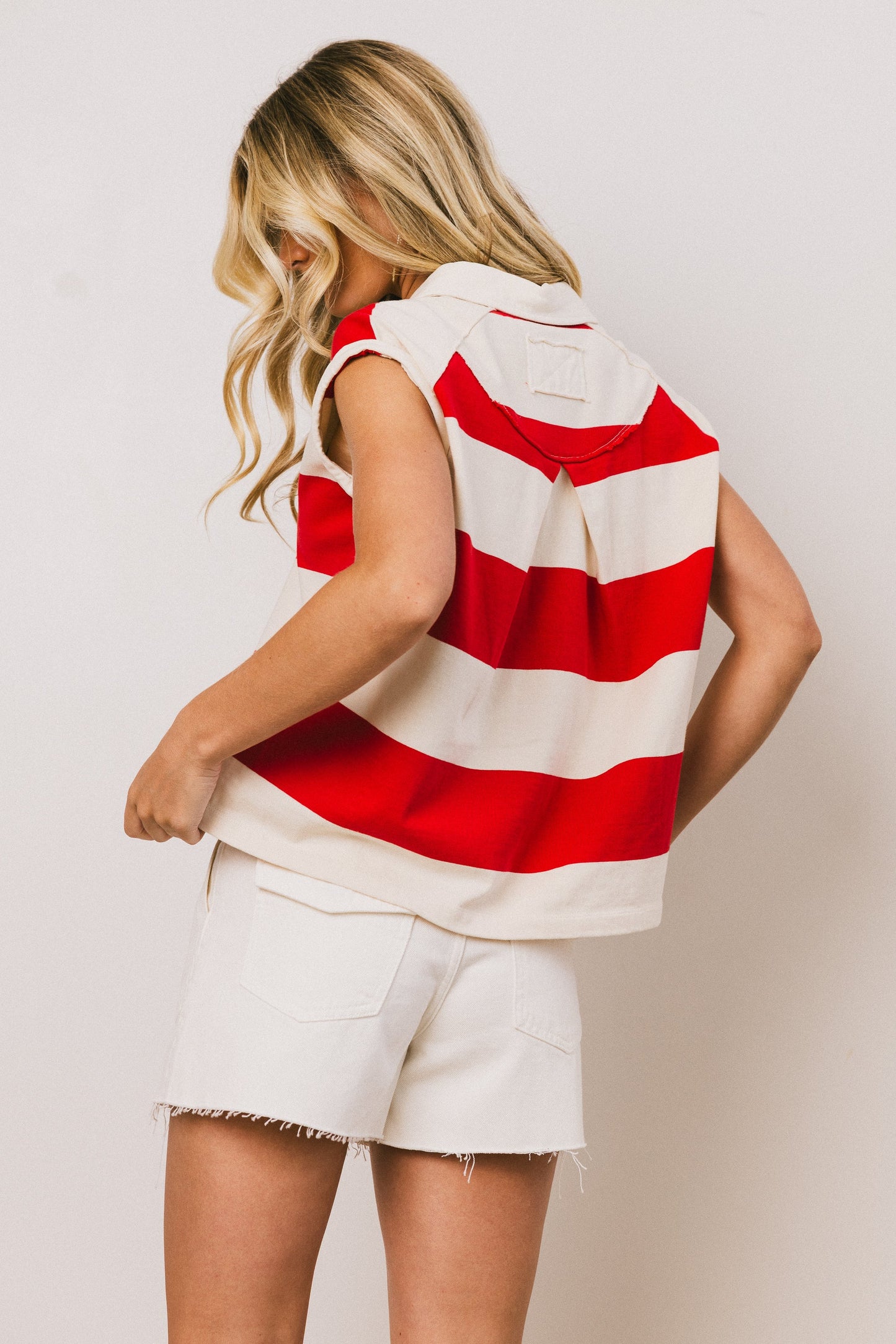 Blake Striped Top in Red - FINAL SALE