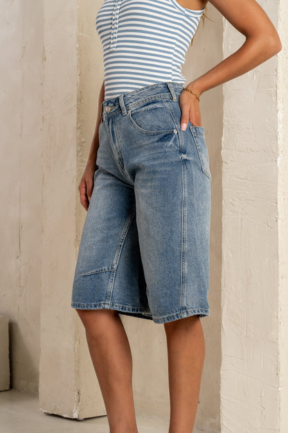 Alden Bermuda Shorts in Medium Wash - FINAL SALE