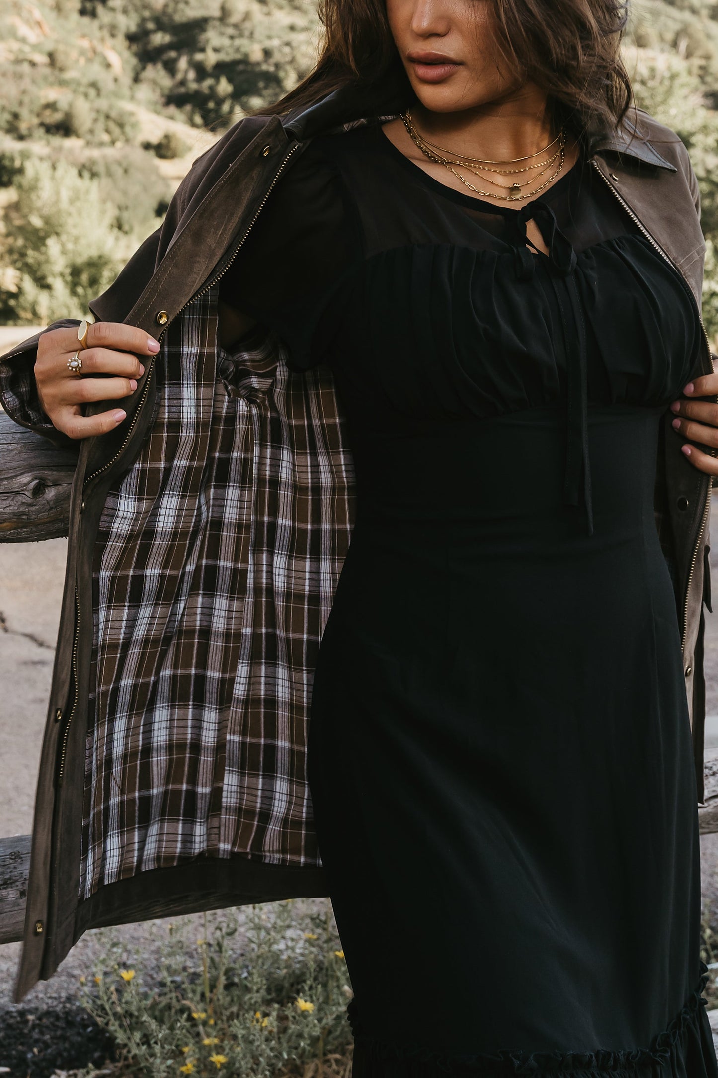 Carly Vegan Leather Jacket in Dark Olive - FINAL SALE