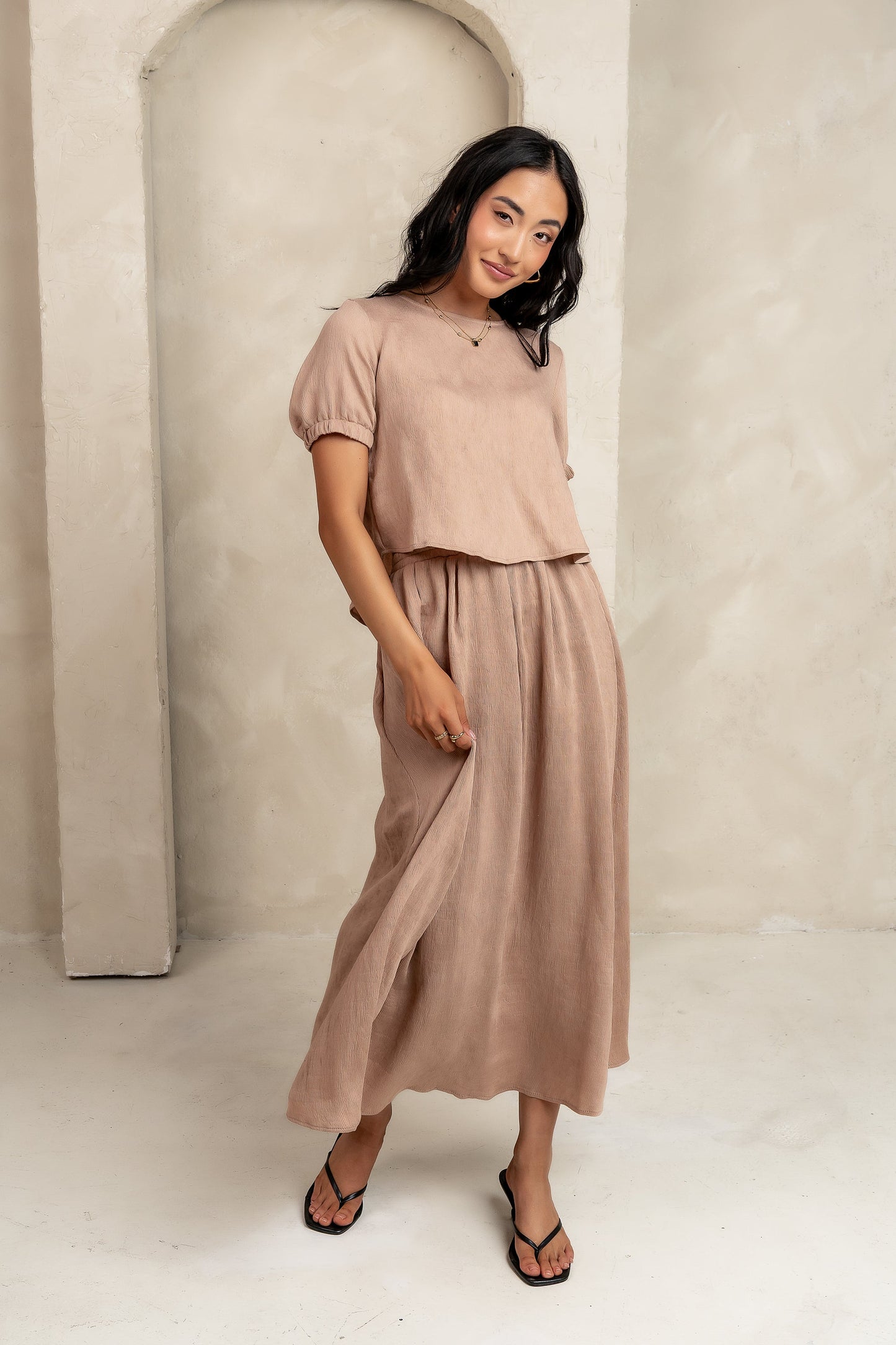 Elani Maxi Skirt in Mocha - FINAL SALE