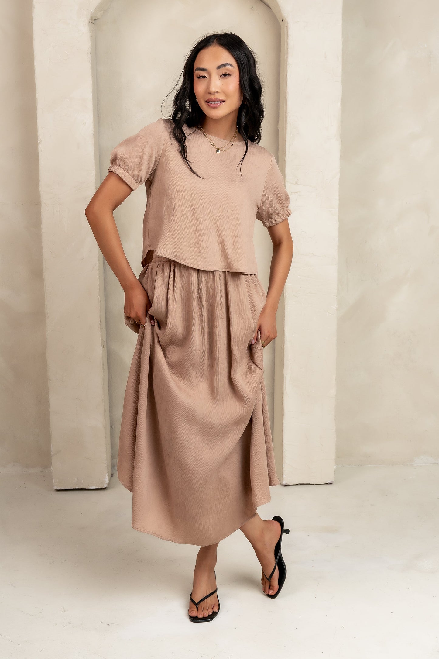 Elani Maxi Skirt in Mocha - FINAL SALE