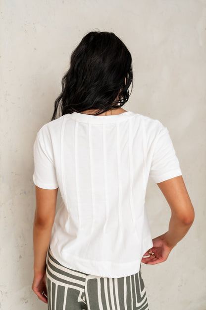 Cattelain Pleated Top in Ivory