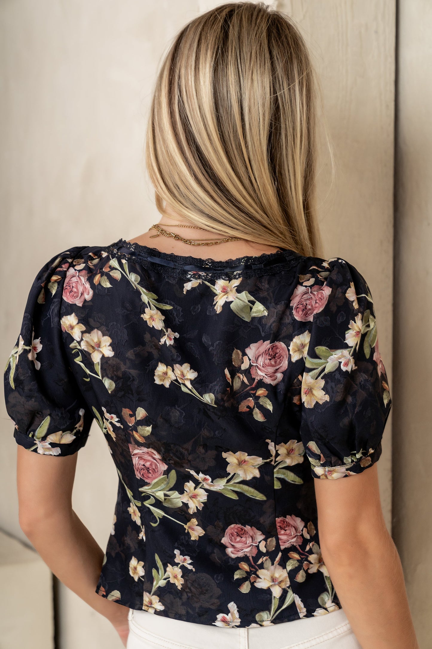 Faith Floral Blouse in Black - FINAL SALE