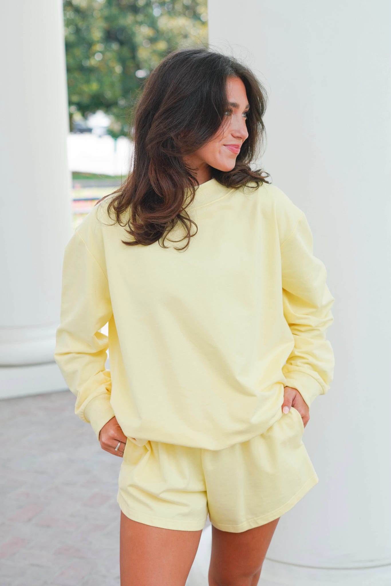 Mockneck French Terry Pullover