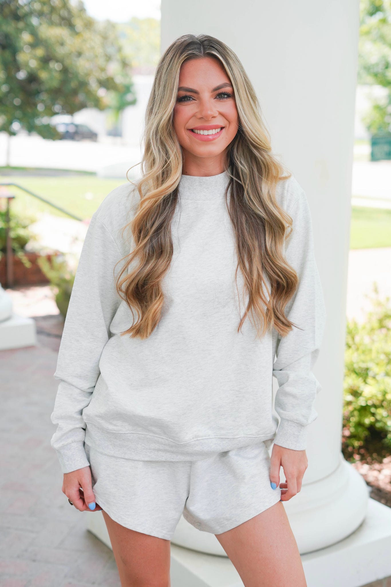 Mockneck French Terry Pullover