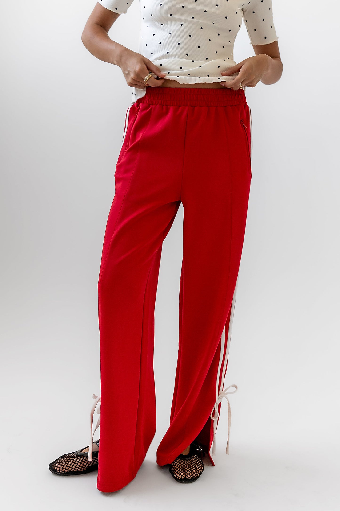 Astrid Track Pants in Red - FINAL SALE
