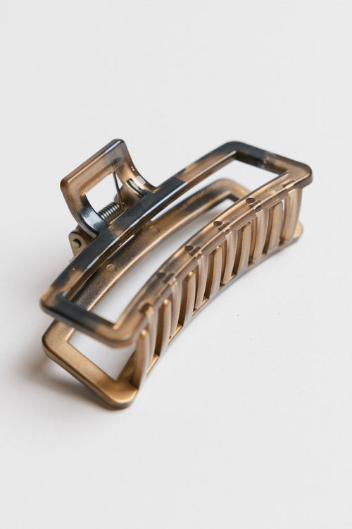 Abstract Cutout Claw Clip in Blue