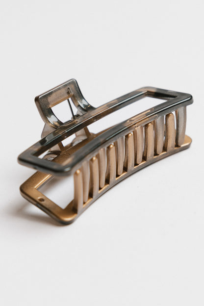 Abstract Cutout Claw Clip in Black