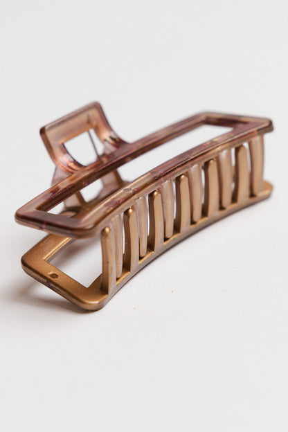 Abstract Cutout Claw Clip in Red