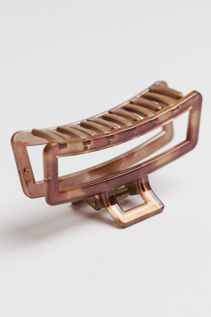 Abstract Cutout Claw Clip in Red