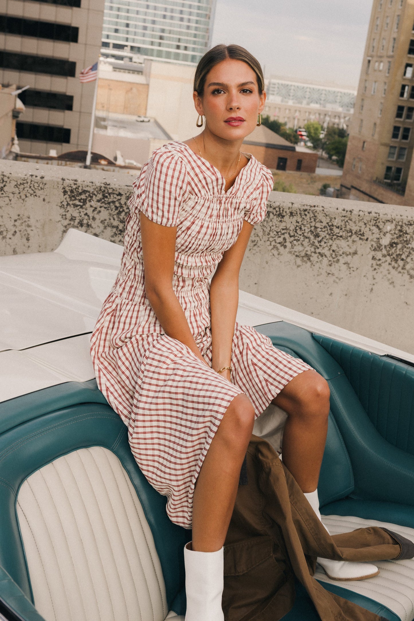Erin Smocked Maxi Dress in Red - FINAL SALE