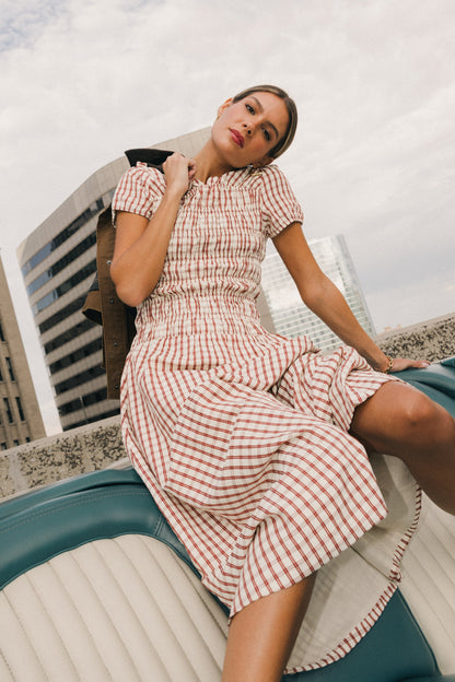 Erin Smocked Maxi Dress in Red - FINAL SALE