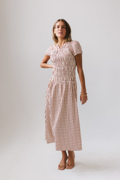 Erin Smocked Maxi Dress in Red - FINAL SALE