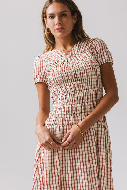 Erin Smocked Maxi Dress in Red - FINAL SALE