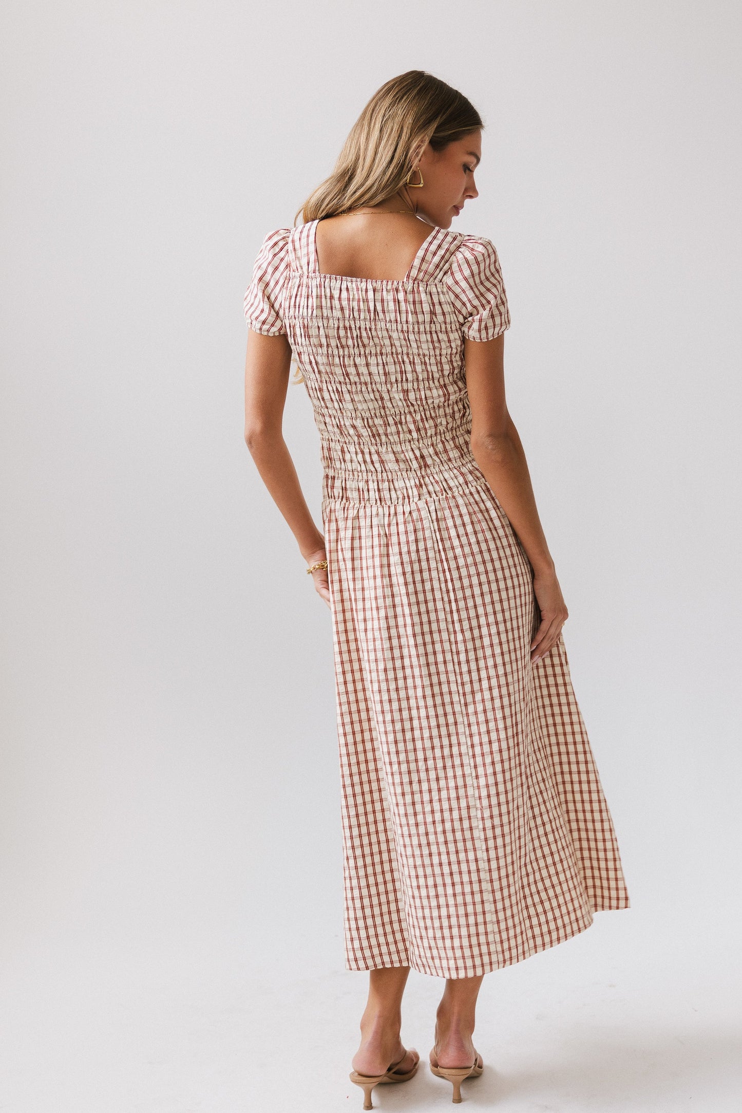 Erin Smocked Maxi Dress in Red - FINAL SALE